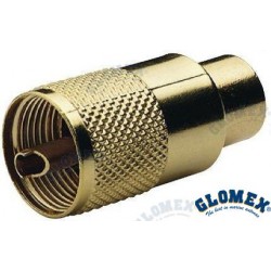 CONNECTEUR PL259 OR POUR RG58