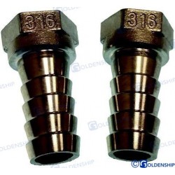 RACCORD CANNELE FEM INOX...
