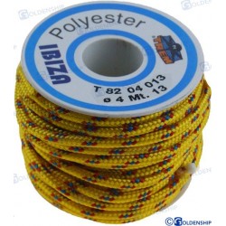TRESSE POLYESTER JAUNE 2,5 MM