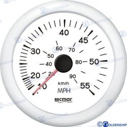 SPEEDOMETER 0/55 MPH BLANC