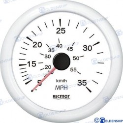 SPEEDOMETER 0/35 MPH BLANC