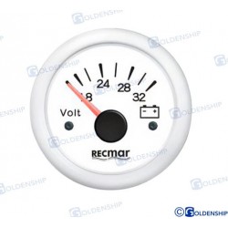 VOLTMETRE 8 / 32V BLANC
